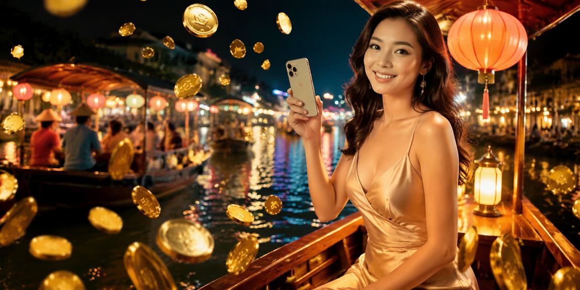 Người dùng tại Huế trải nghiệm casino di động tại chợ đêm bằng điện thoại
